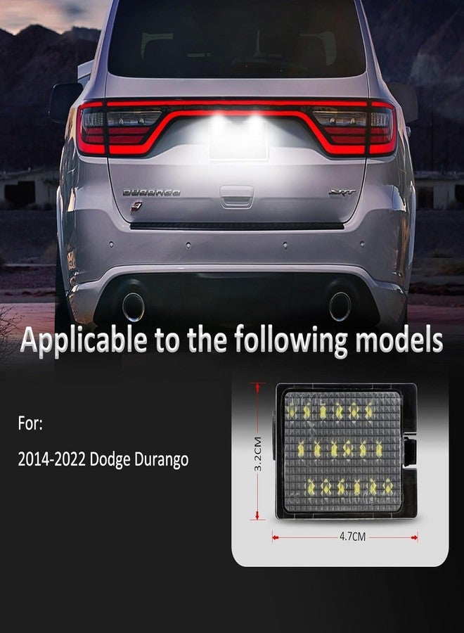 بست فيو مجموعة مصابيح لوحة ترخيص LED من Bestview، متوافقة مع شاحنات دودج دورانجو بيك أب موديلات 2014-2024، لون أبيض 6000 كلفن، عبوة من قطعتين - Image 4