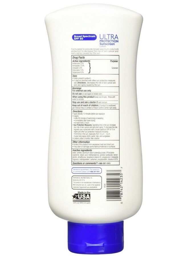 Equate Ultra Protection Sunscreen Spf 50 16Oz Compare To Coppertone Spf 50 Lotion  - Image 2