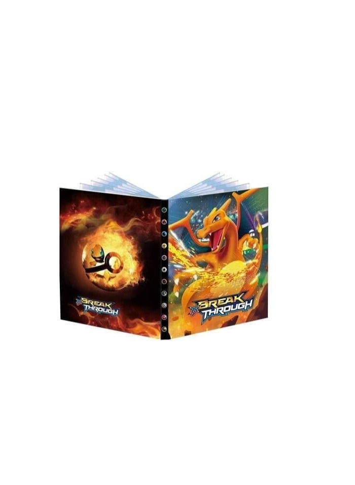 Chuangyu Large Album 208 Spaces (Multicolor) | Cartoon Album Printed with Pokemon and Moon Cards, Gift Card Pack for Kids Boys - Image 1