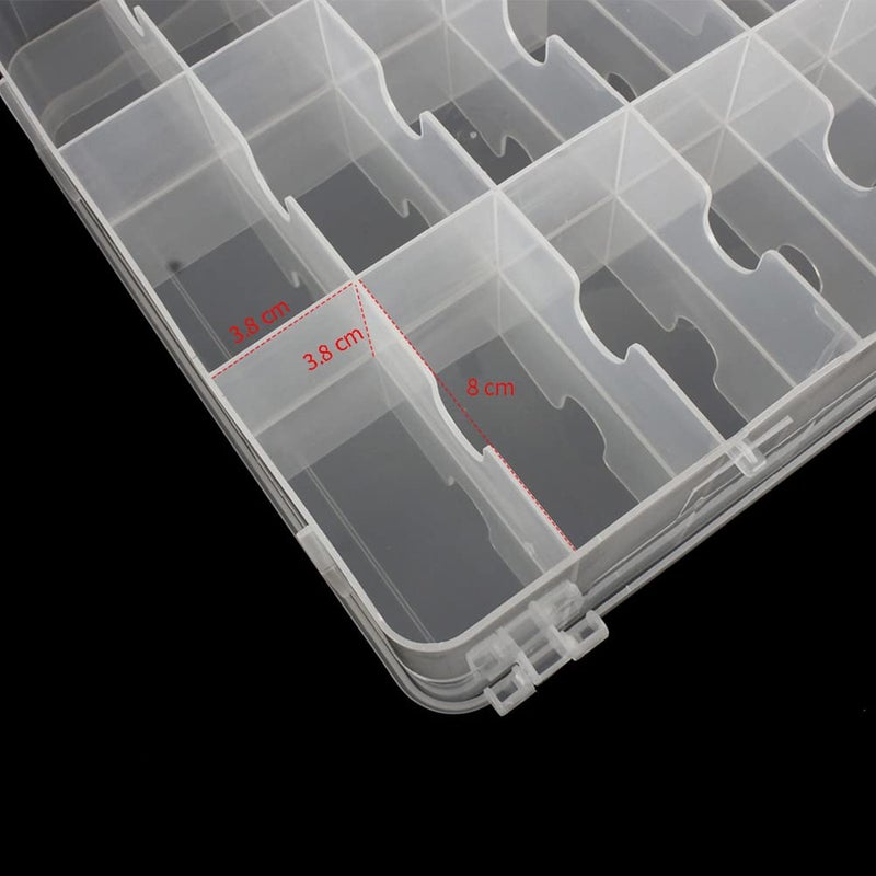 Chemlliy 46 Grids Sewing Organizer, Double Sided Thread Box Storage, Portable Clear Plastic Organizer Box for Embroidery and Sewing Threads, Embroidery Floss, Crafts, Small Toys (Clear) - Image 5