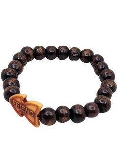 Handmade Bracelet Accessories With Amazing Freinds Design - Dark Brown