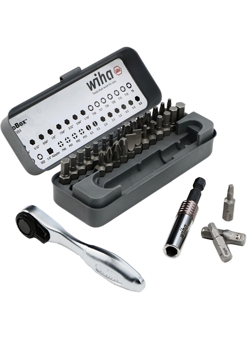 Wiha Wiha 74984 32 Piece GoBox Standard Bit Set with Mini Ratchet  - Image 5