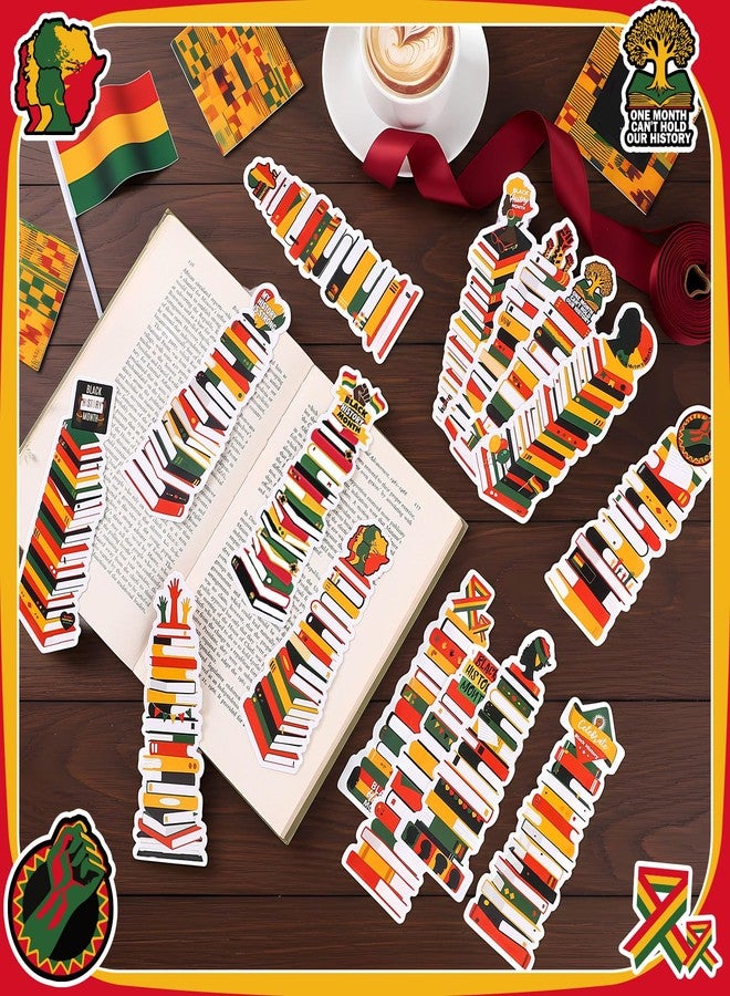 Kolldenn 150 Pcs Book Tracker Bookmarks Bulk 6.3 x 1.97 Inch Bookshelf Bookmarks Paper Tracking Bookmark Double Sided Reading Page Markers for Reading Lovers Students School (Black History Month) - Image 3