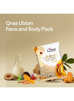 Qraa Ubtan Face Pack For Glow & Skin Brightening | Made With Turmeric, Chickpea & Rose Petal | Pack Of 3 |150G  - Image 2