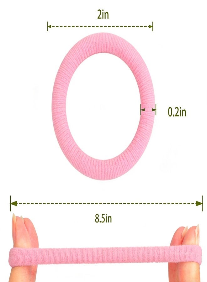 TBUKEOM No Damage Hair Ties, 120 PCS Soft Seamless Cotton & Nylon Elastic Ponytail Holders, Hair Bands for Thick Hair, Hair Accessories for Girls & Women (Multicolor) - Image 2