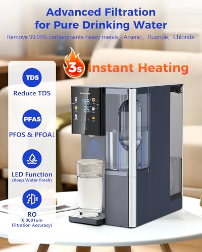 VonWater CT910H Reverse Osmosis Water Filter Countertop, 3S Instant Hot RO Water Filtration System, 7-Stage Water Purifier with Portable Pitcher, NSF/ANSI 372,42,58, Reduce TDS PFAS, No Installation - Image 2