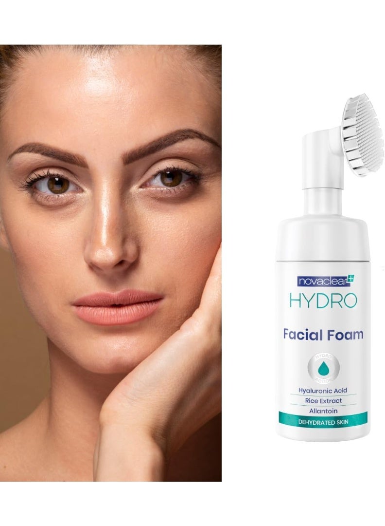Novaclear Hydro Facial Foam 100ml – Hydrating Face Wash with Hyaluronic Acid, Rice Extract & Allantoin - Image 2