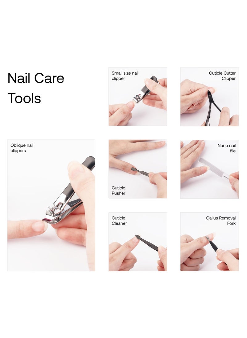 SYOSI مجموعة قص الأظافر SYOSI، 18 قطعة من مجموعة مانيكير وباديكير مجموعة مانيكير للنساء والرجال مجموعة العناية بالأظافر من الفولاذ المقاوم للصدأ مقص أظافر ومبرد أظافر - Image 4