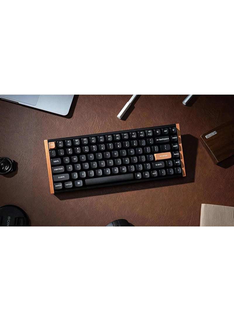 Keychron Keychron K2 HE Rapid Trigger Wireless Custom Mechanical Keyboard with Hall Effect Gateron Double-Rail Magnetic Switch, QMK 2.4 GHz Bluetooth 5.2 RGB Compatible with Mac Windows Linux (Aluminum + Wood)  - Image 3