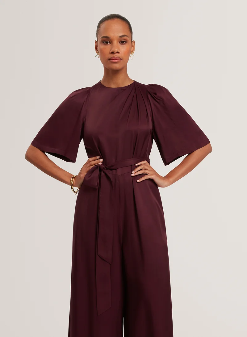 Ted Baker Drape Neck  Wide Leg Jumpsuit