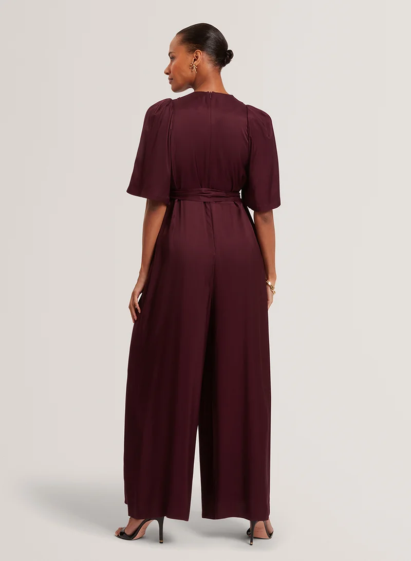 تيد بيكر Drape Neck  Wide Leg Jumpsuit