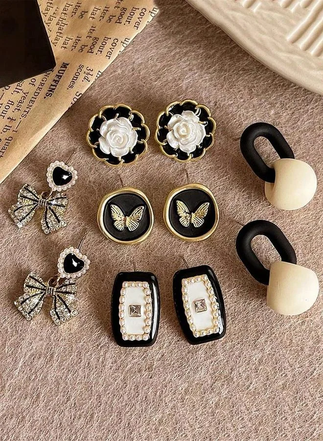 Take Two Set of 5 - Assorted Embellished Earrings