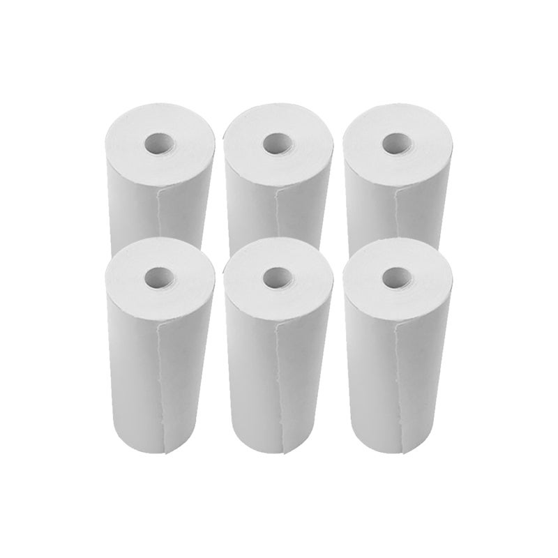 Thermal Paper Rolls: 6 Rolls Pure Wood Pulp White Smooth Paper - Less Confetti Clear Long-Lasting Print Paper for 80mm Thermal Register Printers Shopping Malls Supermarkets - Image 1