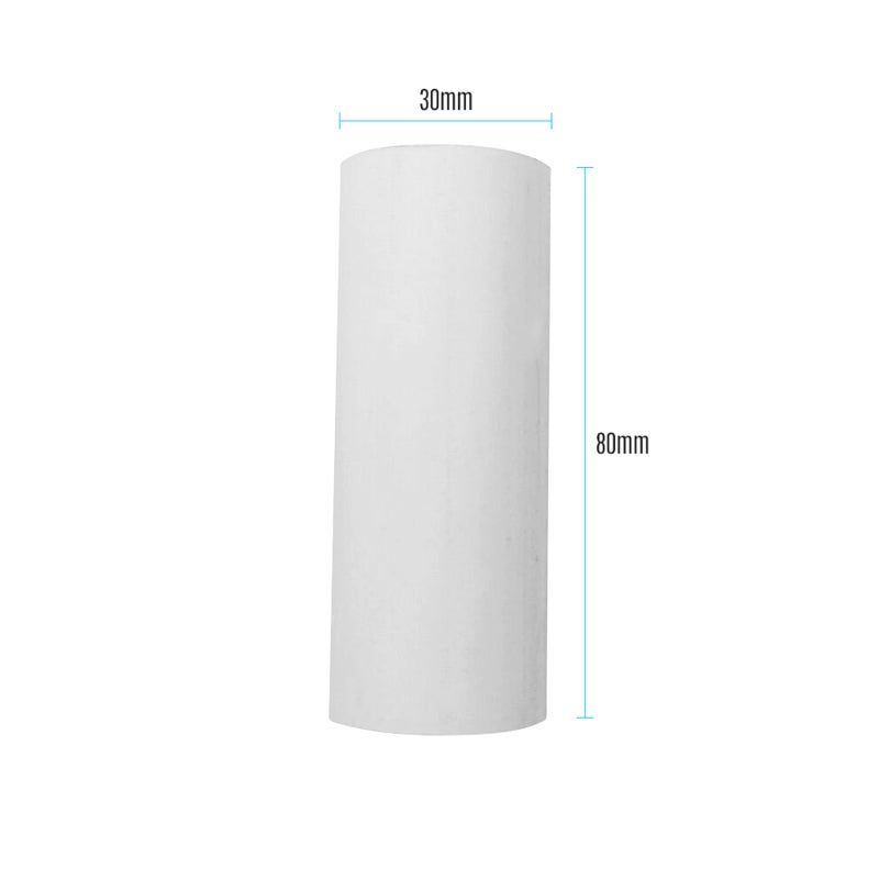 Thermal Paper Rolls: 6 Rolls Pure Wood Pulp White Smooth Paper - Less Confetti Clear Long-Lasting Print Paper for 80mm Thermal Register Printers Shopping Malls Supermarkets - Image 2