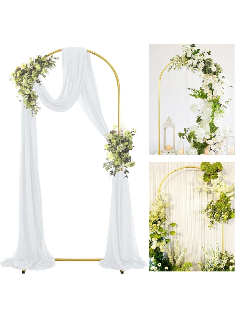 RATSAW Metal Arch Backdrop Stand Gold Wedding Balloon Arched Backdrop Stand Arch Frame for Birthday Party Bridal Baby Shower Ceremony Decoration 2M × 1M Gold - Image 1