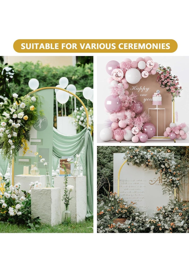 RATSAW Metal Arch Backdrop Stand Gold Wedding Balloon Arched Backdrop Stand Arch Frame for Birthday Party Bridal Baby Shower Ceremony Decoration 2M × 1M Gold - Image 2