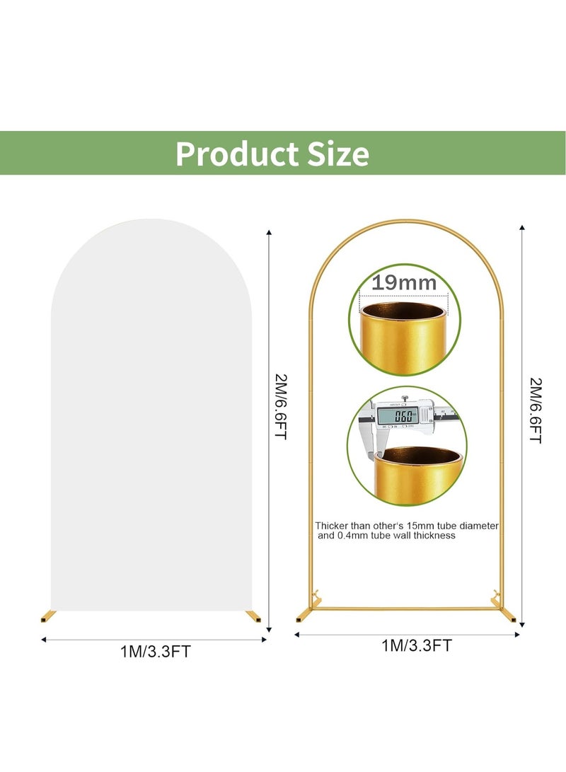 RATSAW Metal Arch Backdrop Stand Gold Wedding Balloon Arched Backdrop Stand Arch Frame for Birthday Party Bridal Baby Shower Ceremony Decoration 2M × 1M Gold - Image 4