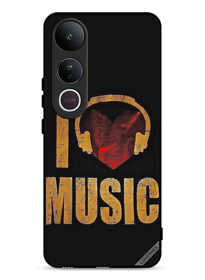Covernex Vivo V50 Lite Protective Case Cover Vintage I Love Music