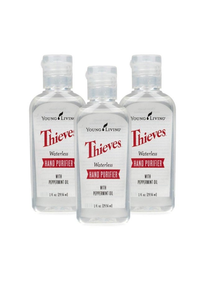 Young Living - Thieves Waterless Hand Purifier - Effective And Convenient - 3 Pack Of 1 Fl Oz - Clean Hands Anytime, Anywhere - Leaves Hands Soft - Convenient Carry - Image 1