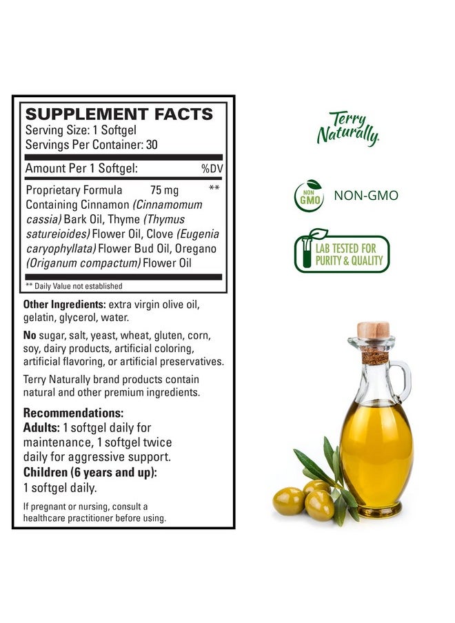 Terry Naturally - Bacteril 30 Softgels Pack Of 2 Immune System Support Supplement Promotes Healthy Bacterial Balance Intestinal Health Nongmo Gluten Free 60 Total Servings - Image 1