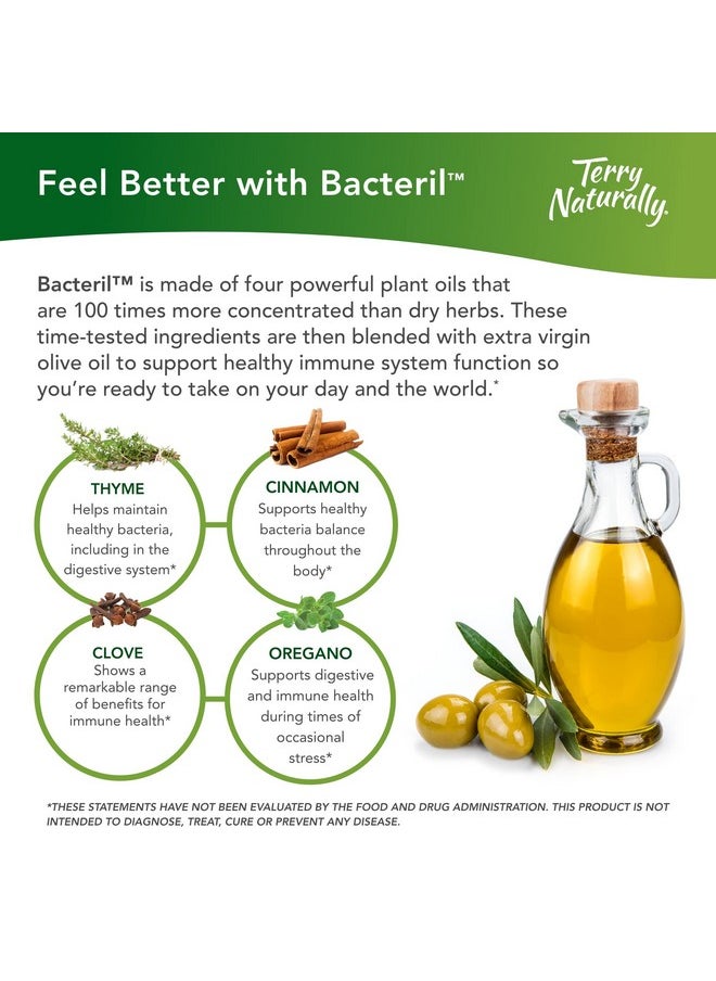 Terry Naturally - Bacteril 30 Softgels Pack Of 2 Immune System Support Supplement Promotes Healthy Bacterial Balance Intestinal Health Nongmo Gluten Free 60 Total Servings - Image 1