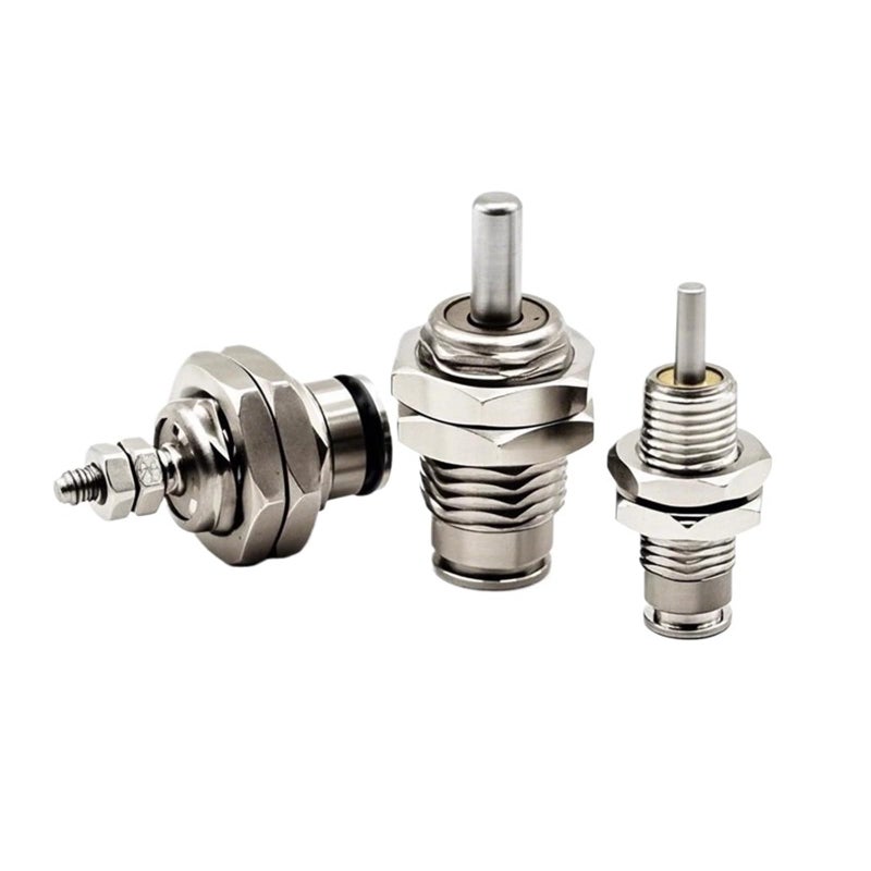 Single Acting Miniature Pneumatic Cylinder Rod External Thread 5 To 20mm Stroke - Image 2