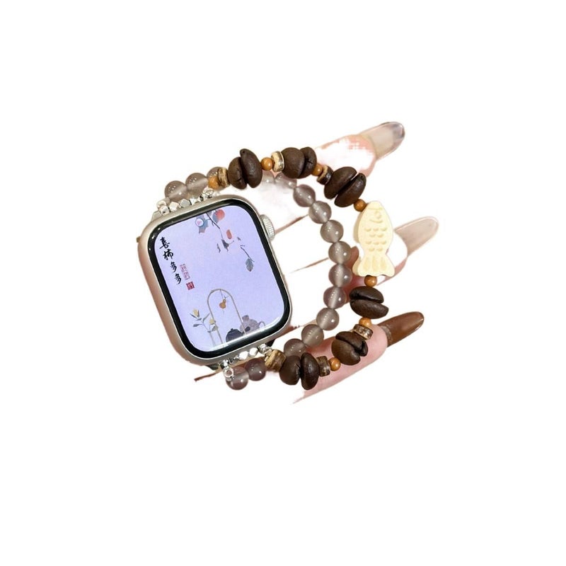Adjustable 13.60 14cm Resin Bracelet Strap Smartwatch Band Compatible with Apple Watch with Fit Replacement Strap for Daily Wear - Image 2