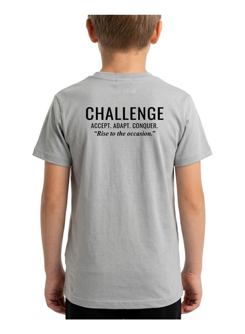 Andora Slip On Cotton Boys T-Shirt - Heather Grey - Image 3