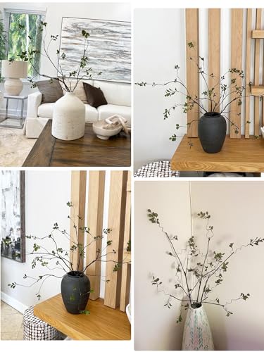 grtefhu 3Pcs 38.8" Faux Greenery Plant Stems and Branches for Tall Vase,Artificial Tree Branches and Twigs for Decoration (Green Leaves & Brown Stem) - Image 4