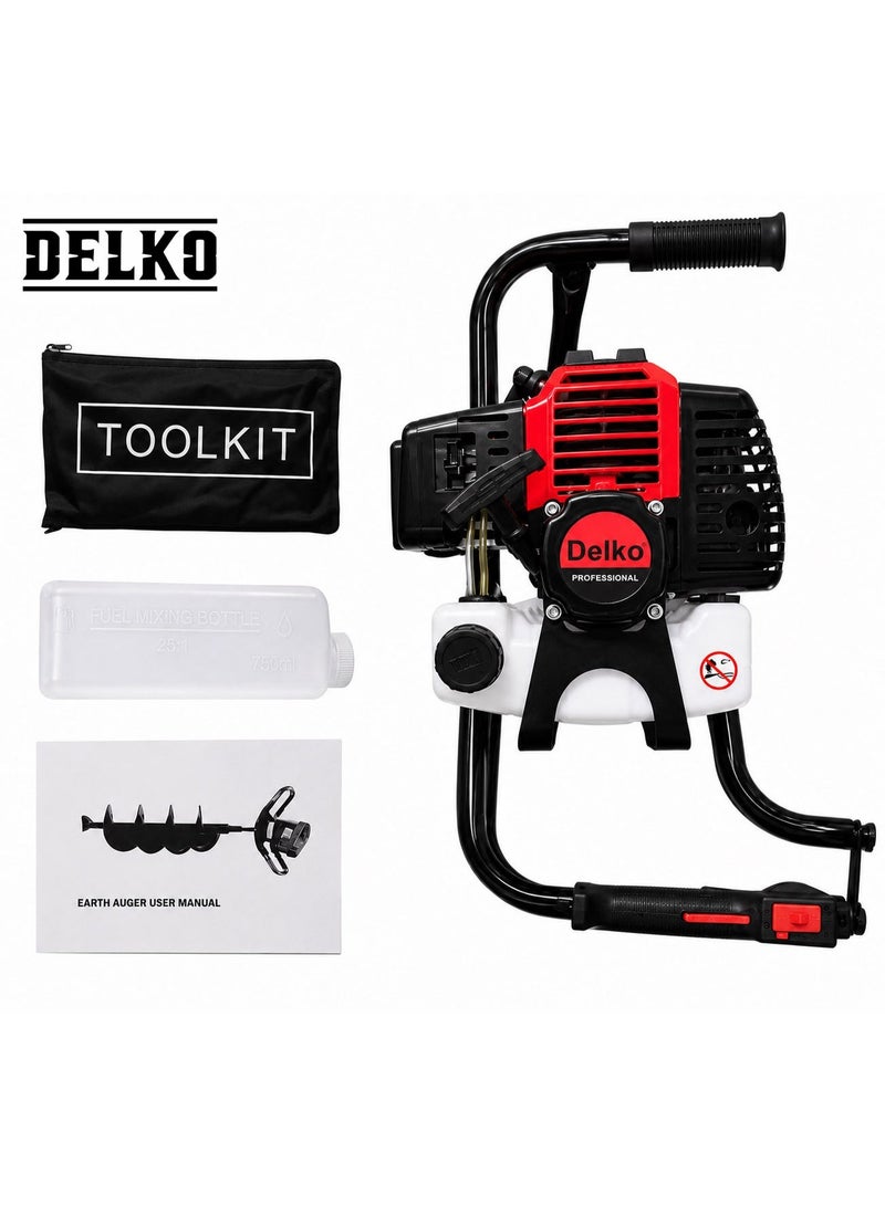 DELKO 52CC Gasoline Earth Auger Power Head (Without Auger Bit) - Image 1