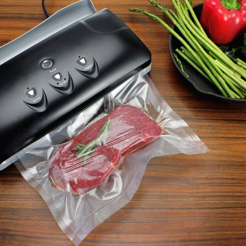 WishDirect Vacuum Sealer Bags Rolls Compatible with FoodSaver, 2 Pack 11" x 25' and 2 Pack 8" x 25' Fit Inside Machine Commercial Grade Embossed Food Preservation Rolls (Total 100 Feet) - Image 5