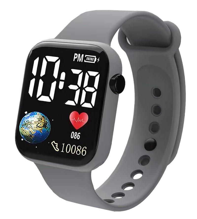 Matrix Kids Edition Digital LED Wrist Watch (Grey) - Image 5