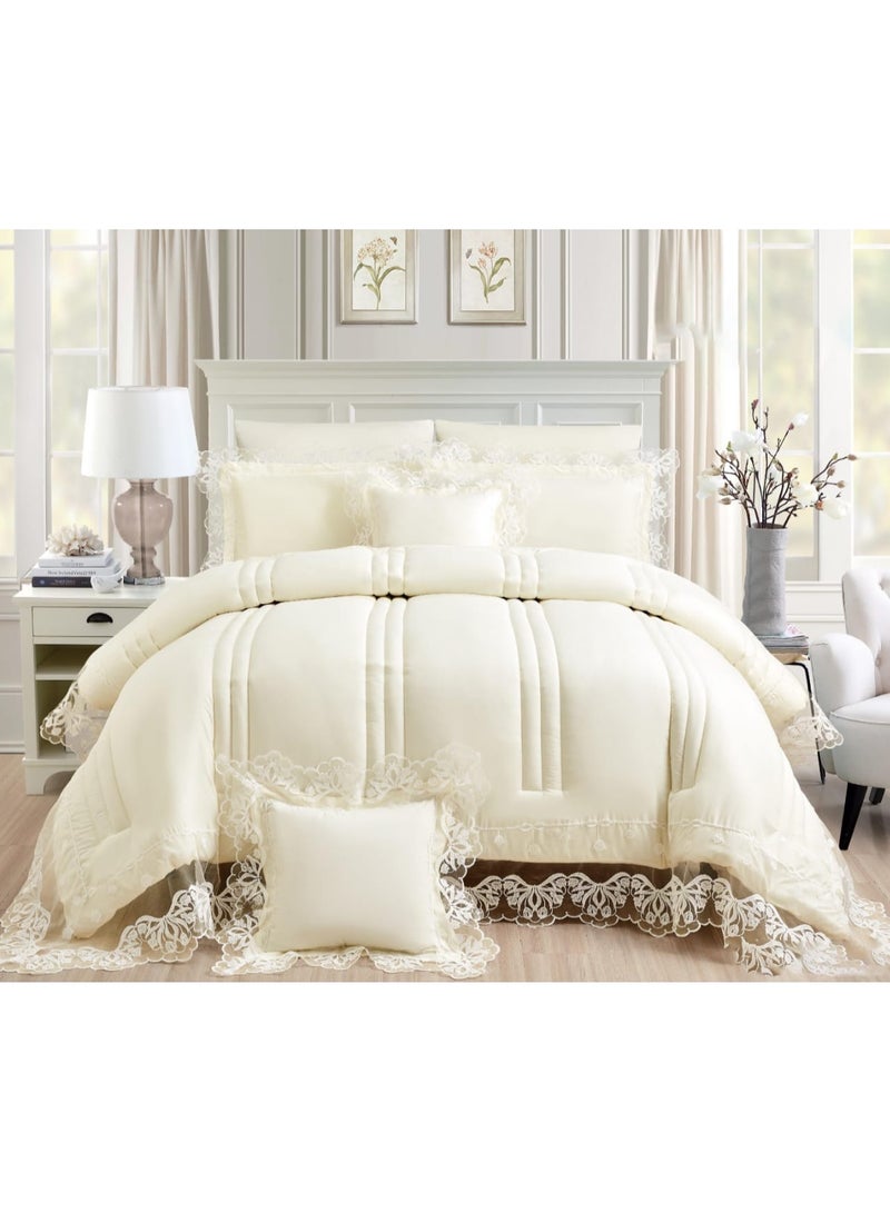 برايدس مفرش عرايس نفرين طقم مناسبات نظام 8 قطع لحاف مقاس 240×260سم/سكري - Image 1