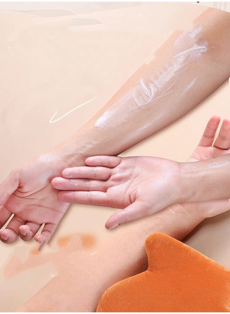 Dual Size Silicone Body Lotion Applicator Gloves - Soft Waterproof Oil-Proof Massage Mitt, Suncreen Face Body Rub Tool, Reusable Non-Irritating Skincare Gloves (Large + Small) - Image 3