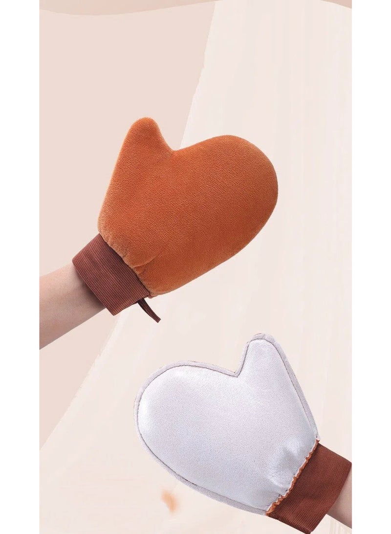 Dual Size Silicone Body Lotion Applicator Gloves - Soft Waterproof Oil-Proof Massage Mitt, Suncreen Face Body Rub Tool, Reusable Non-Irritating Skincare Gloves (Large + Small) - Image 2