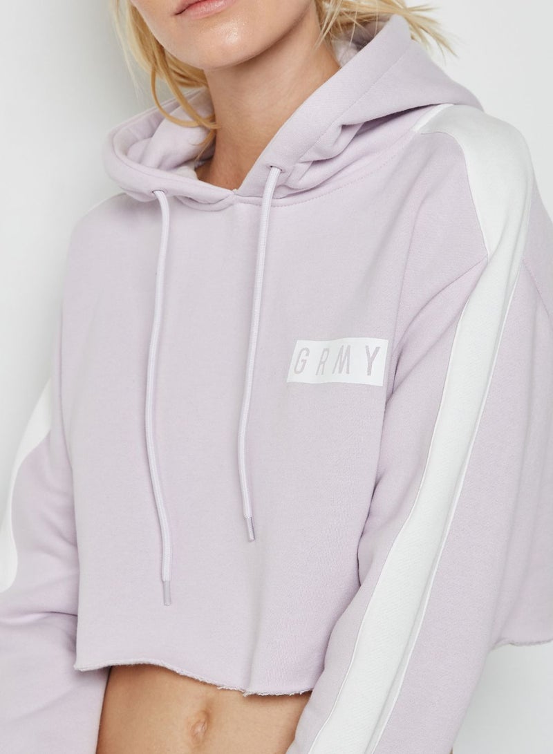 Grimey Stripe Sleeve Cropped Hoodie - Image 3