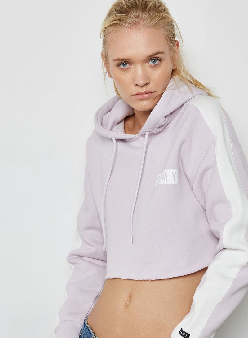 Grimey Stripe Sleeve Cropped Hoodie - Image 1