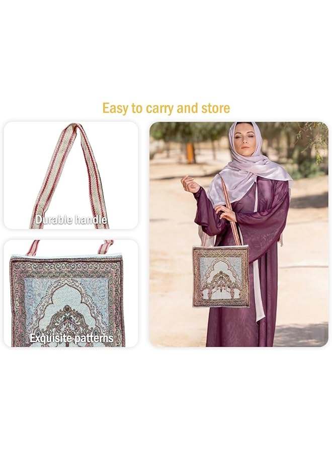 erorex Prayer Mat Muslim Prayer Rug With Carrying Bag Large Islamic Anti Slip Prayer Rug For Ramadan Islamic Muslim Prayer Praying Soft Carpet  - Image 4