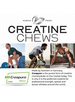 Muscle Feast Vegan Creatine Monohydrate, Gluten-Free Creapure Chews, Lemon Lime, 360 Tabs  - Image 3