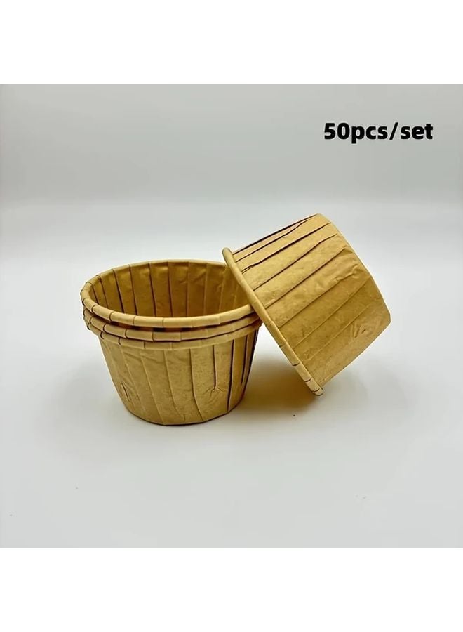 Brownness Heat Resistant Greaseproof Cupcake Liners For Muffins Parties - Image 1
