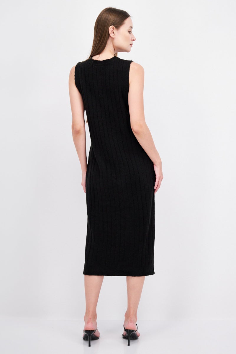 Fire & Glory Women Knitted Shift Dress, Black - Image 2