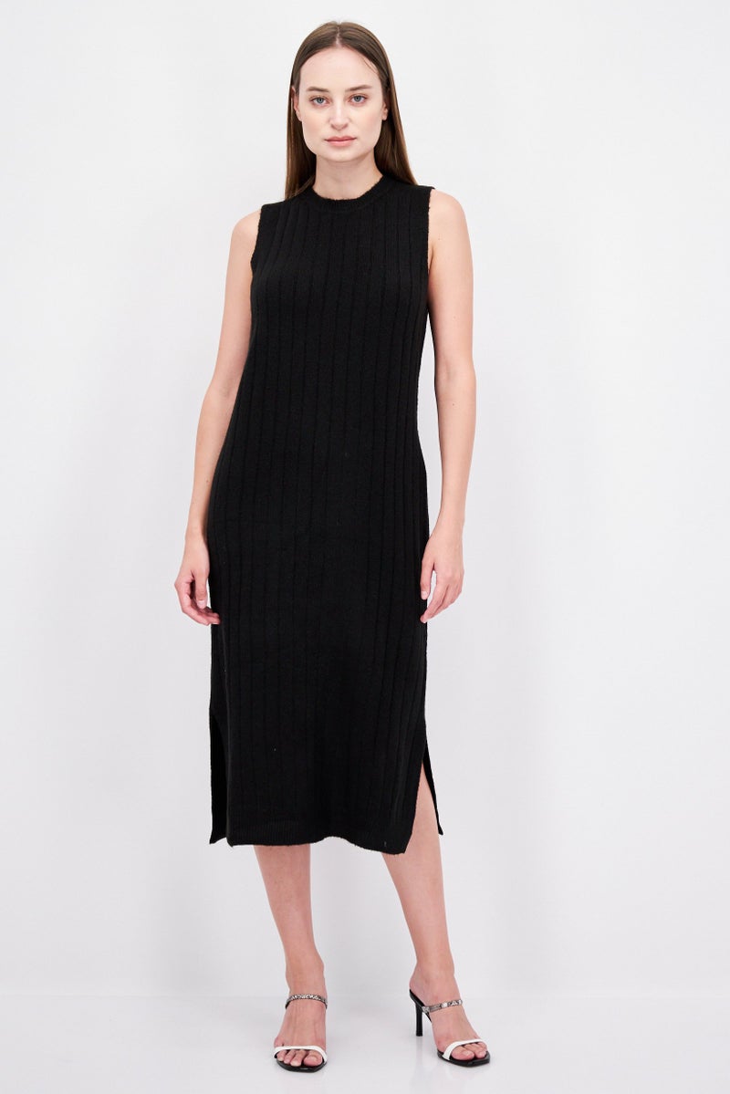 Fire & Glory Women Knitted Shift Dress, Black - Image 1