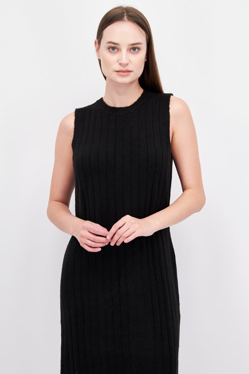 Fire & Glory Women Knitted Shift Dress, Black - Image 3