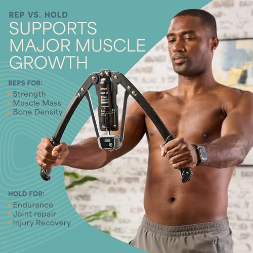 Lifepro Shredforce Hydraulic Power Chest Expander and Arm Twister Trainer Exerciser - Adjustable 22-440lb Resistance, Smart Rep Counter - Home Gym Workout Equipment for Upper Body Strength Training - Image 5
