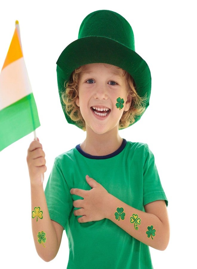 ZEYER St. Patrick's Day Temporary Tattoos Shamrock Gift Idea Decorations St. Patrick's Day Clover Irish Party Favors Decorative Suitable For Kids Teens Youth Adult Shamrock Tattoos - Image 2