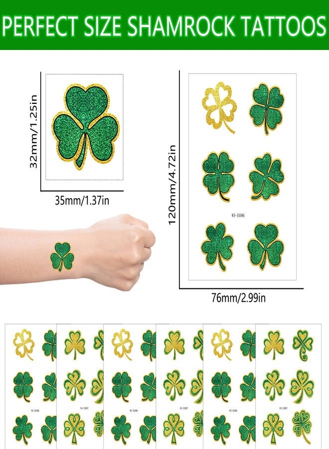 ZEYER St. Patrick's Day Temporary Tattoos Shamrock Gift Idea Decorations St. Patrick's Day Clover Irish Party Favors Decorative Suitable For Kids Teens Youth Adult Shamrock Tattoos - Image 4