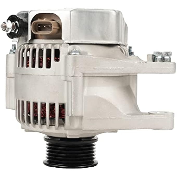 AUTOSITY Alternator Replacement 13878N New for Corolla Matrix Vibe 2003-2008 Celica 2000-2005 MR2 Spyder 2000-2005, 80Amp 12V CW 6-Pulley Groove - Image 2