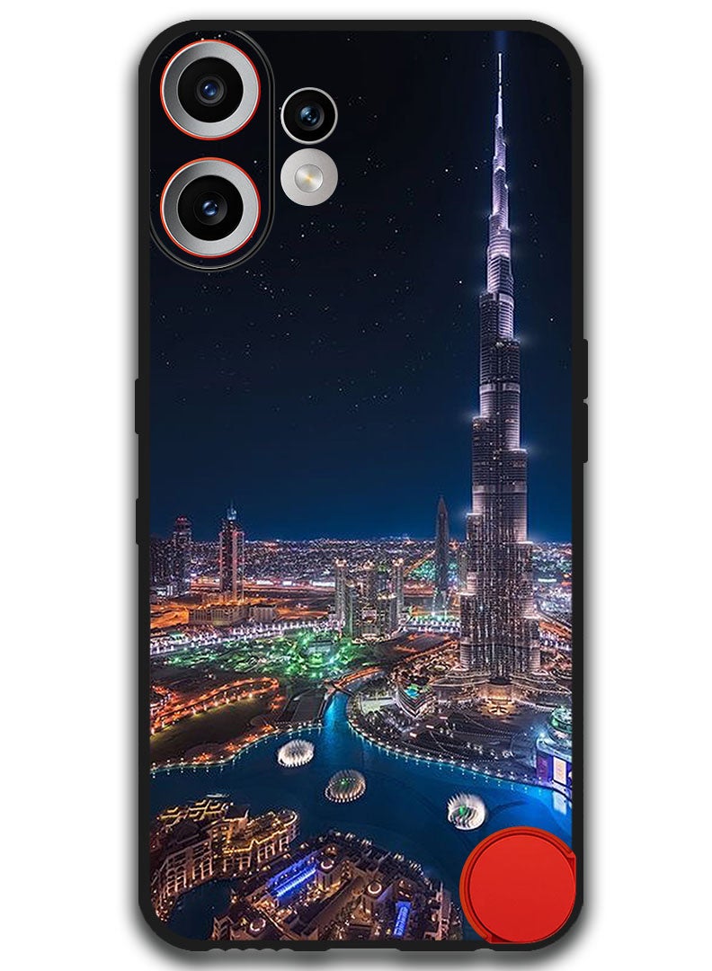Theodor Case Compatible with Nothing CMF Phone 2 Pro 6.77 Inch Protection Shockproof Bumper Cover Burj Khalifa Night View - Image 1