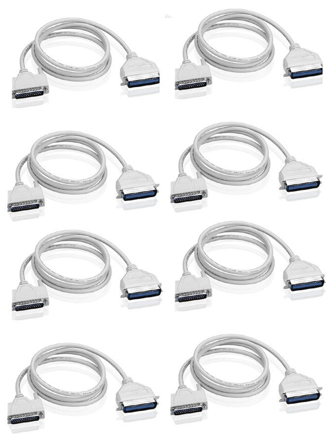 Taimi Pack Of 8 Pin-36 Parallel LPT Printer Cable 3m - Image 1