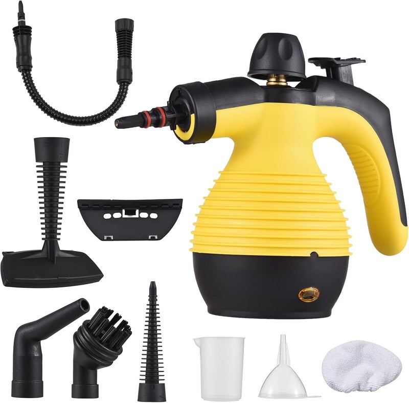 Eacam Portable Handheld Steam Cleaner 1050W Multifunctional High Temperature Pressurized Steam Cleaning Machine with 9PCS Accessory for Kitchen Sofa Bathroom Car Window - Image 1